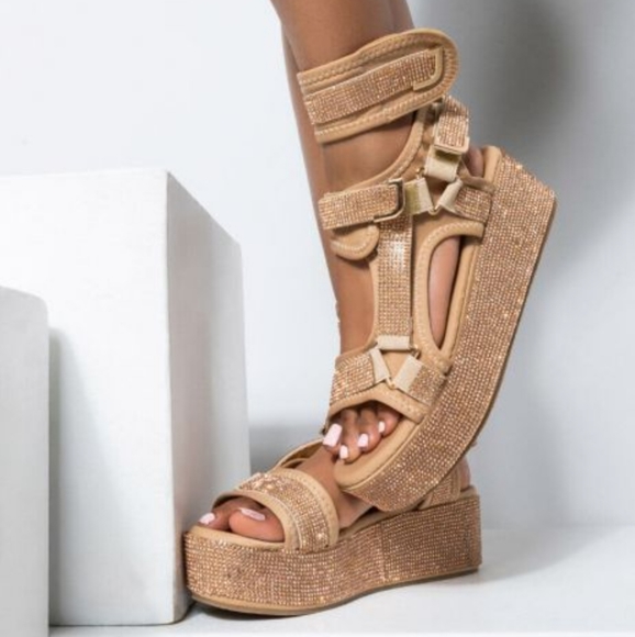 AZALEA WANG MADE FOR WALKIN FLATFORM SANDAL IN NUDE - Picture 7 of 13